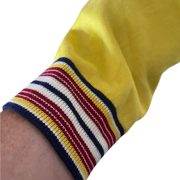 Talbots plus size petite 2X yellow navy red lightweight cardigan sweater career - Picture 8 of 13